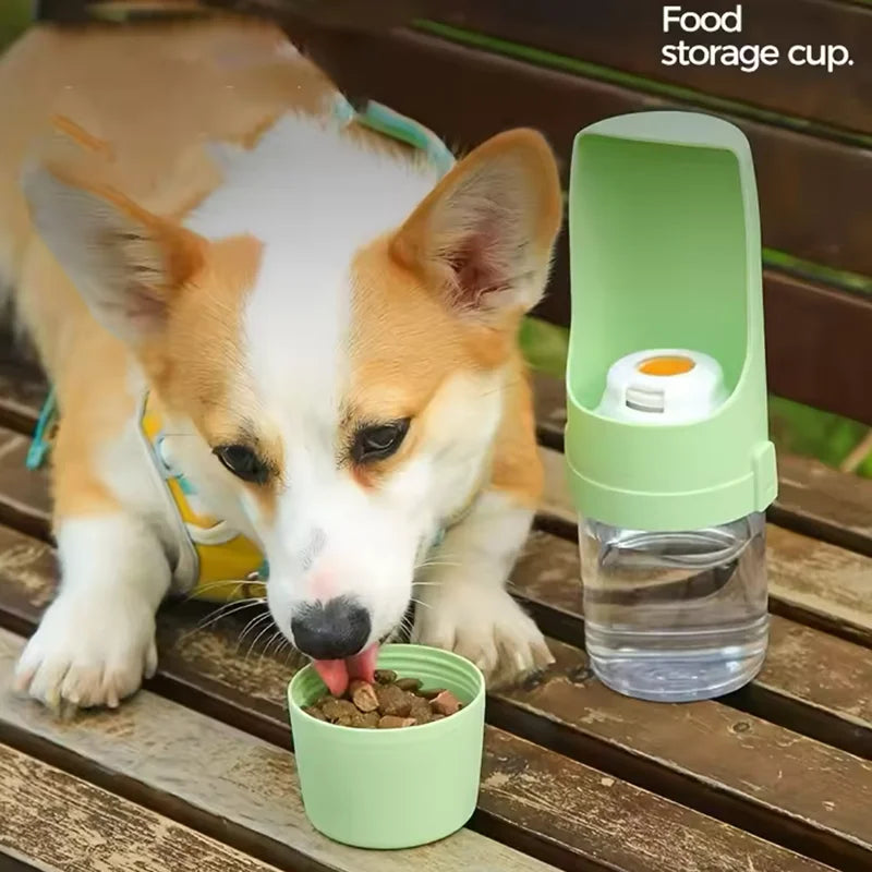 Foldable Dog Water Bottle with Feeder