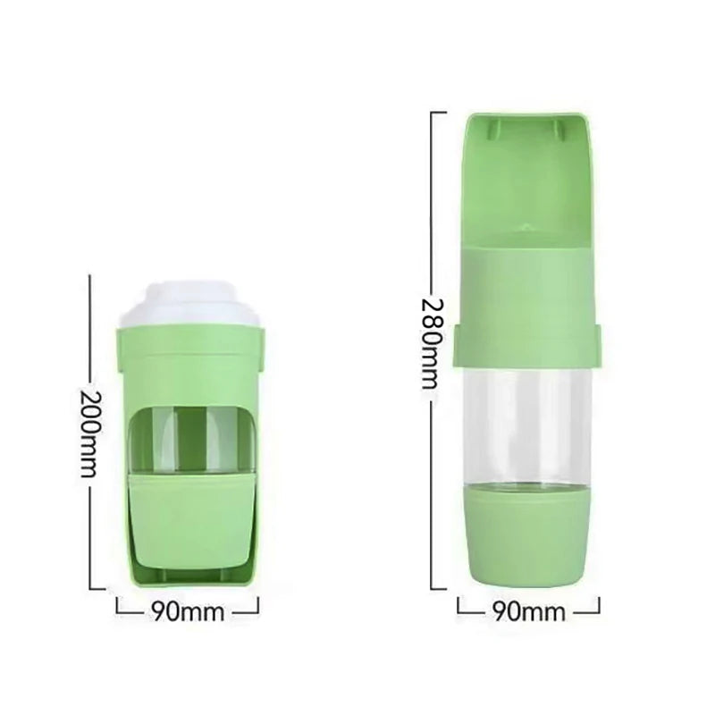 Foldable Dog Water Bottle with Feeder