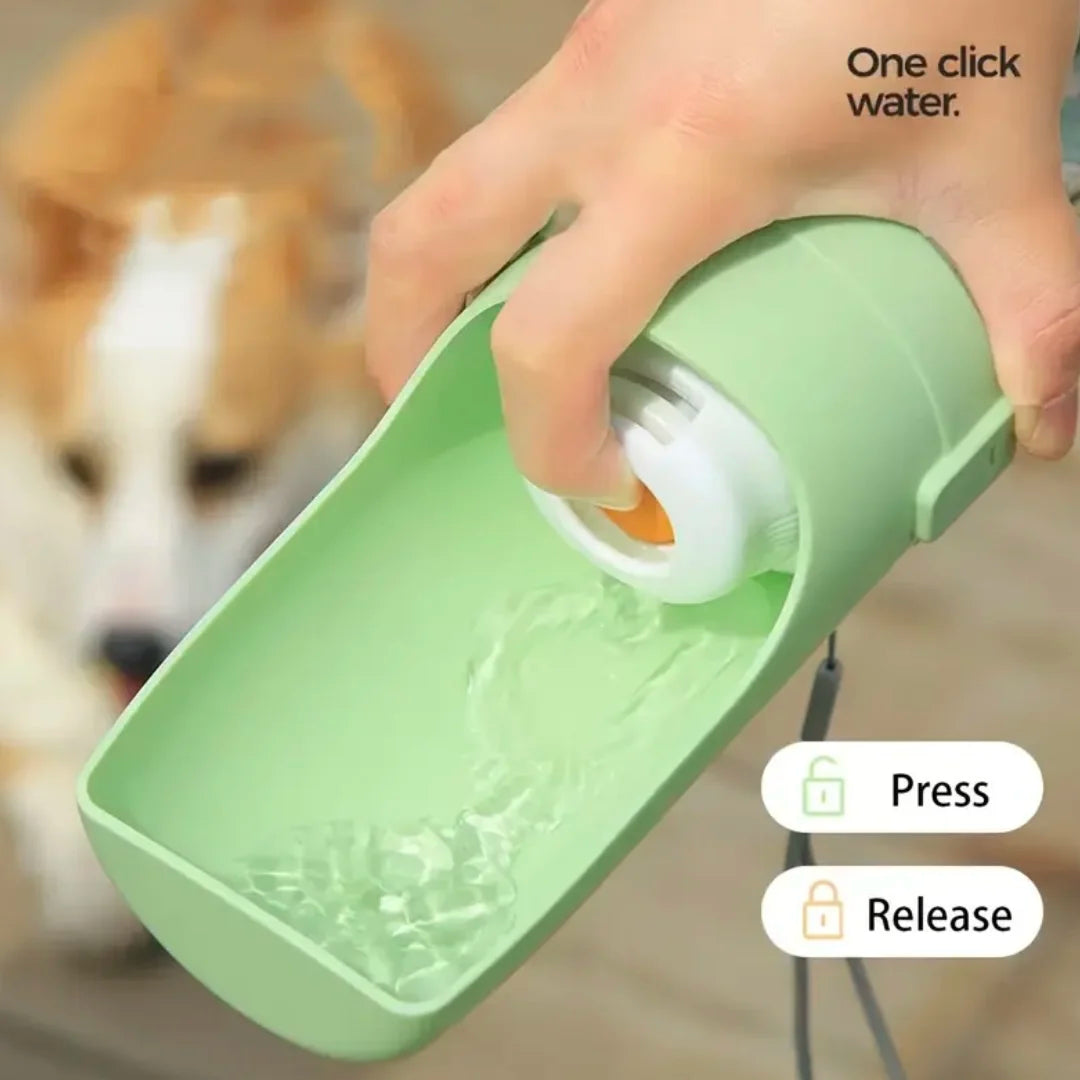 Foldable Dog Water Bottle with Feeder