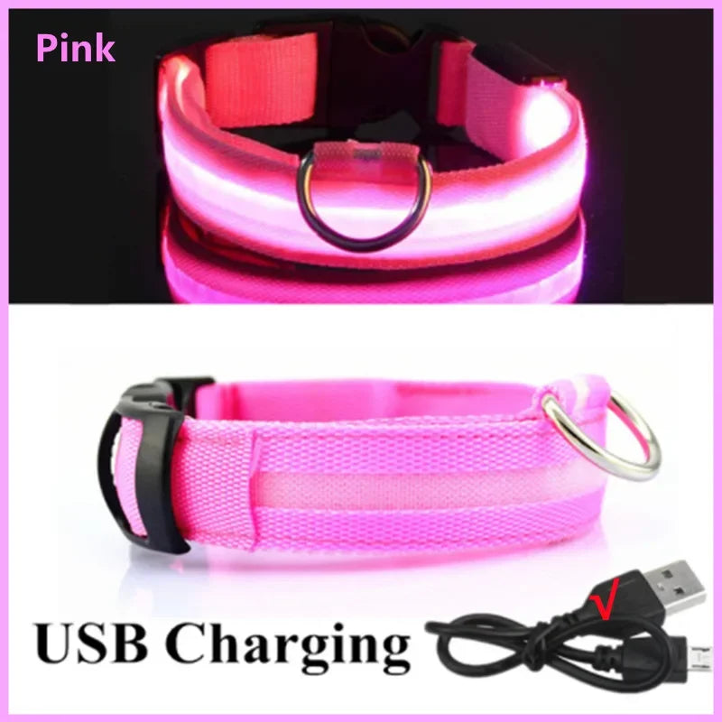 LED Rechargeable Dog Glow Safety Collar