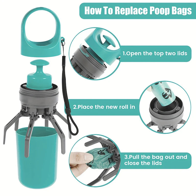 Portable Dog Pooper Scooper with Bags