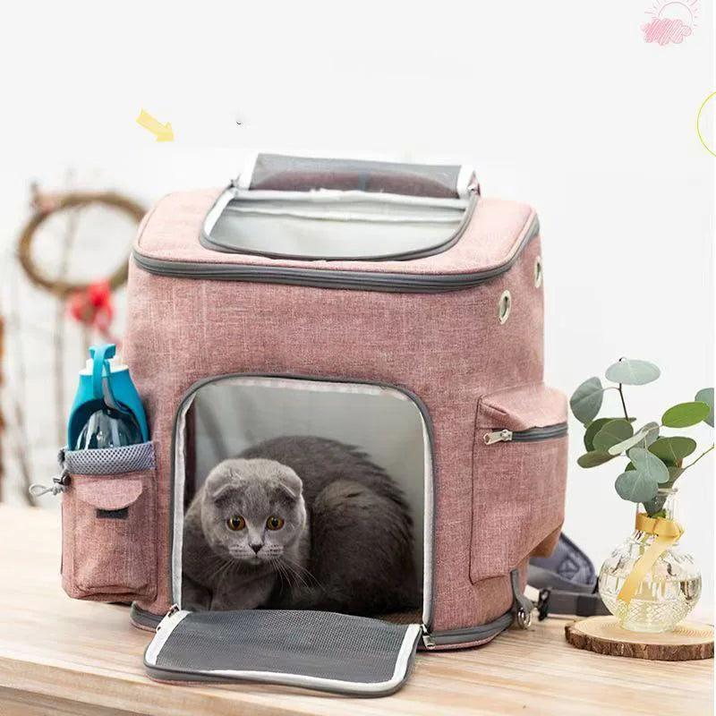 Foldable Pet Travel Backpack Carrier Bag