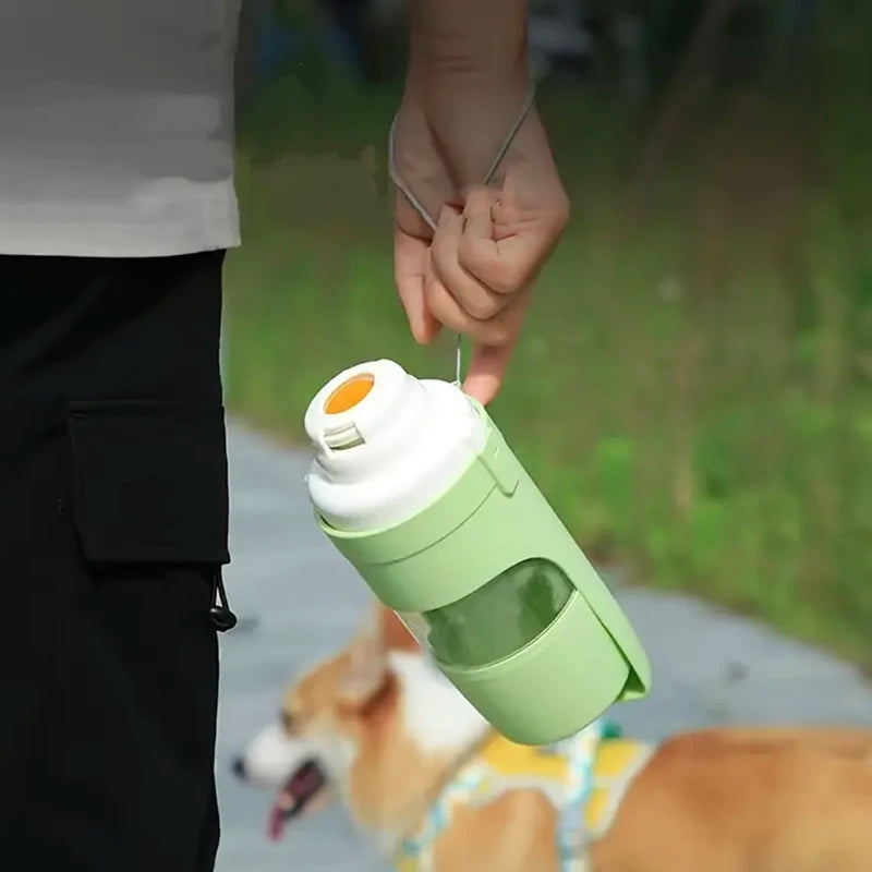 Foldable Dog Water Bottle with Feeder