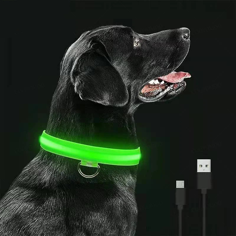 LED Rechargeable Dog Glow Safety Collar